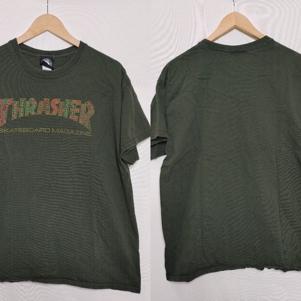 Thrasher Skateboard Magazine Crew Neck Short Sleeve Graphic Tee Large L‎ Retro